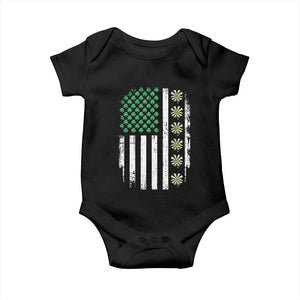 Vintage Shamrock Lucky Darts Baby Onesie St Patricks Day Gift TS12 Black Print Your Wear