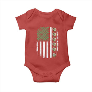 Vintage Shamrock Lucky Darts Baby Onesie St Patricks Day Gift TS12 Red Print Your Wear
