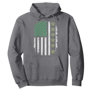 Vintage Shamrock Lucky Darts Hoodie St Patricks Day Gift TS12 Charcoal Print Your Wear
