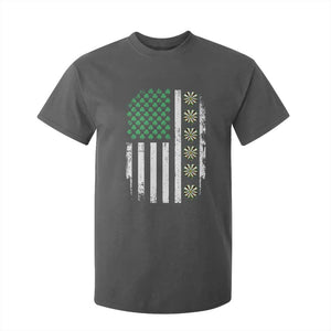 Vintage Shamrock Lucky Darts T Shirt For Kid St Patricks Day Gift TS12 Dark Heather Print Your Wear