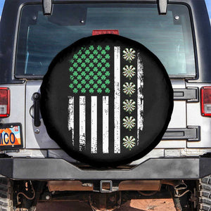 Vintage Shamrock Lucky Darts Spare Tire Cover St Patricks Day Gift TS12 No hole Black Print Your Wear