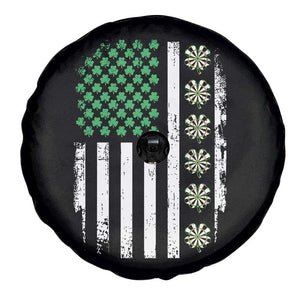 Vintage Shamrock Lucky Darts Spare Tire Cover St Patricks Day Gift TS12 Print Your Wear