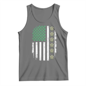 Vintage Shamrock Lucky Darts Tank Top St Patricks Day Gift TS12 Black Heather Print Your Wear
