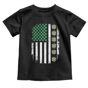 Vintage Shamrock Lucky Darts Toddler T Shirt St Patricks Day Gift TS12 Black Print Your Wear