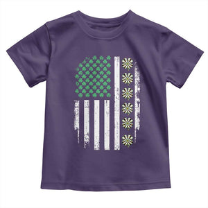 Vintage Shamrock Lucky Darts Toddler T Shirt St Patricks Day Gift TS12 Purple Print Your Wear