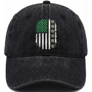 Vintage Shamrock Lucky Darts Washed Cotton Baseball Cap St Patricks Day Gift TS12 Print Your Wear