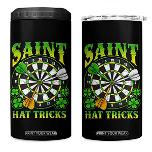 Funny Darts St Patricks Day Gift 4 in 1 Can Cooler Tumbler Saint Hat Tricks TS12 One Size: 16 oz Black Print Your Wear