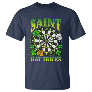 Funny Darts St Patricks Day Gift T Shirt Saint Hat Tricks TS12 Navy Print Your Wear