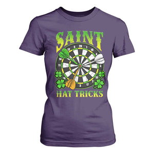 Funny Darts St Patricks Day Gift T Shirt For Women Saint Hat Tricks TS12 Purple Print Your Wear