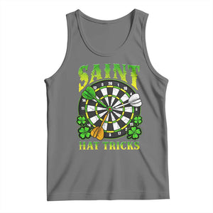 Funny Darts St Patricks Day Gift Tank Top Saint Hat Tricks TS12 Black Heather Print Your Wear