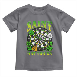 Funny Darts St Patricks Day Gift Toddler T Shirt Saint Hat Tricks TS12 Charcoal Print Your Wear