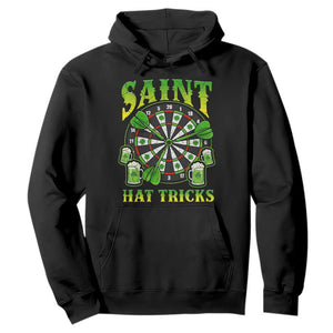Saint Hat Tricks St Patricks Day Hoodie Darts Player Gift TS12 Black Print Your Wear