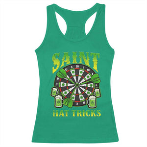 Saint Hat Tricks St Patricks Day Racerback Tank Top Darts Player Gift TS12 Irish Green Print Your Wear