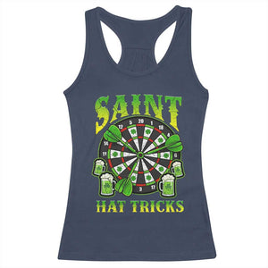 Saint Hat Tricks St Patricks Day Racerback Tank Top Darts Player Gift TS12 Navy Print Your Wear