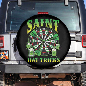 Saint Hat Tricks St Patricks Day Spare Tire Cover Darts Player Gift TS12 No hole Black Print Your Wear