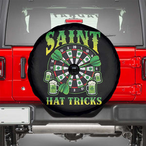 Saint Hat Tricks St Patricks Day Spare Tire Cover Darts Player Gift TS12 Black Print Your Wear