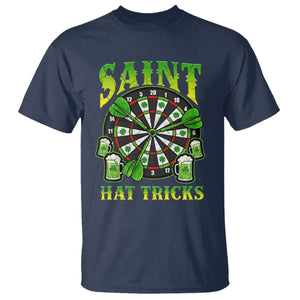 Saint Hat Tricks St Patricks Day T Shirt Darts Player Gift TS12 Navy Print Your Wear