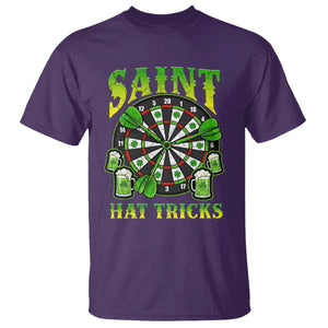 Saint Hat Tricks St Patricks Day T Shirt Darts Player Gift TS12 Purple Print Your Wear