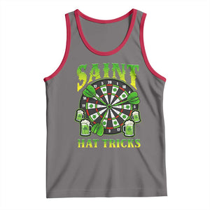Saint Hat Tricks St Patricks Day Tank Top Darts Player Gift TS12 Deep Heather Red Print Your Wear