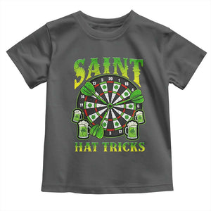 Saint Hat Tricks St Patricks Day Toddler T Shirt Darts Player Gift TS12 Dark Heather Print Your Wear
