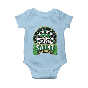 Saint Hat Tricks Baby Onesie St Patricks Day Dart Thrower Gift TS12 Light Blue Print Your Wear