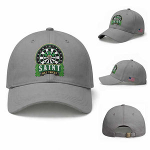 Saint Hat Tricks Baseball Cap St Patricks Day Dart Thrower Gift TS12 Baseball Cap Universal Fit Sport Gray Print Your Wear