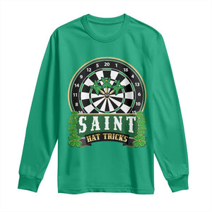 Saint Hat Tricks Long Sleeve Shirt St Patricks Day Dart Thrower Gift TS12 Irish Green Print Your Wear