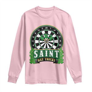 Saint Hat Tricks Long Sleeve Shirt St Patricks Day Dart Thrower Gift TS12 Light Pink Print Your Wear