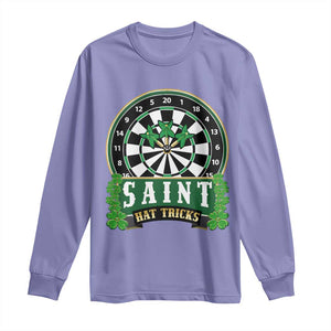 Saint Hat Tricks Long Sleeve Shirt St Patricks Day Dart Thrower Gift TS12 Violet Print Your Wear