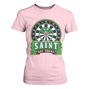 Saint Hat Tricks T Shirt For Women St Patricks Day Dart Thrower Gift TS12 Light Pink Print Your Wear