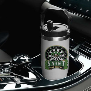 Saint Hat Tricks Flip Straw Tumbler St Patricks Day Dart Thrower Gift TS12 Print Your Wear