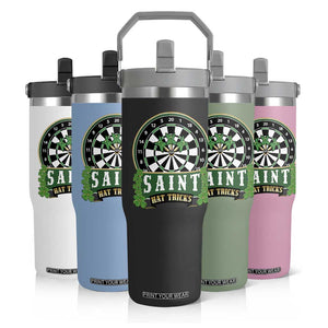Saint Hat Tricks Flip Straw Tumbler St Patricks Day Dart Thrower Gift TS12 Print Your Wear