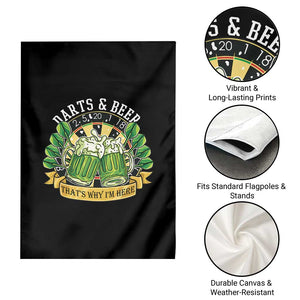 Beer And Darts St Patricks Day Gift Garden Flag That Is Why I Am Here TS12 Print Your Wear