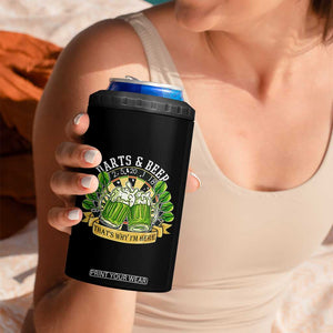 Beer And Darts St Patricks Day Gift 4 in 1 Can Cooler Tumbler That Is Why I Am Here TS12 Print Your Wear