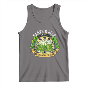 Beer And Darts St Patricks Day Gift Tank Top That Is Why I Am Here TS12 Deep Heather Print Your Wear