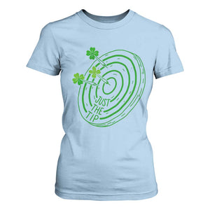 Dirty Humor Dartist St Patricks Day Gift T Shirt For Women Just The Tip TS12 Light Blue Print Your Wear