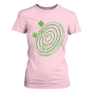 Dirty Humor Dartist St Patricks Day Gift T Shirt For Women Just The Tip TS12 Light Pink Print Your Wear