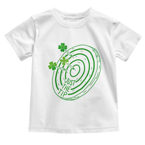 Dirty Humor Dartist St Patricks Day Gift Toddler T Shirt Just The Tip TS12 White Print Your Wear