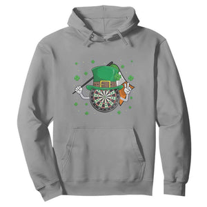 Lucky Darts Board With Irish Flag Hoodie St Patricks Day Gift TS12 Sport Gray Print Your Wear