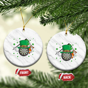 Lucky Darts Board With Irish Flag Ceramic Ornament St Patricks Day Gift TS12 1pc White Marble Print Your Wear