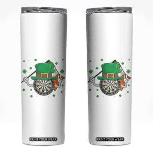 Lucky Darts Board With Irish Flag Skinny Tumbler St Patricks Day Gift TS12 White Print Your Wear