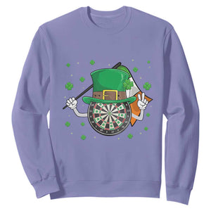 Lucky Darts Board With Irish Flag Sweatshirt St Patricks Day Gift TS12 Violet Print Your Wear