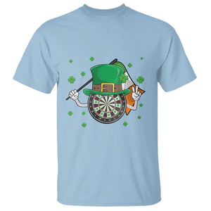 Lucky Darts Board With Irish Flag T Shirt St Patricks Day Gift TS12 Light Blue Print Your Wear