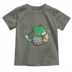 Lucky Darts Board With Irish Flag Toddler T Shirt St Patricks Day Gift TS12 Military Green Print Your Wear