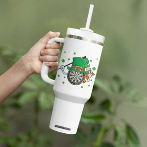 Lucky Darts Board With Irish Flag Tumbler With Handle St Patricks Day Gift TS12 Print Your Wear