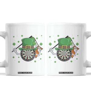 Lucky Darts Board With Irish Flag Coffee Mug St Patricks Day Gift TS12 White Print Your Wear