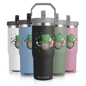 Lucky Darts Board With Irish Flag Flip Straw Tumbler St Patricks Day Gift TS12 Print Your Wear