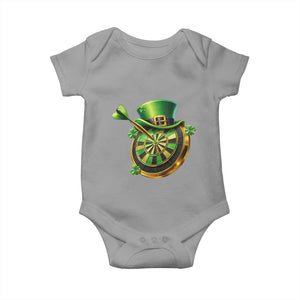St Patricks Day Irish Darts Board Celebration Gift Baby Onesie TS12 Sport Gray Print Your Wear