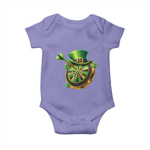 St Patricks Day Irish Darts Board Celebration Gift Baby Onesie TS12 Violet Print Your Wear