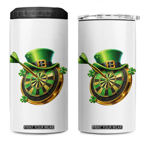 St Patricks Day Irish Darts Board Celebration Gift 4 in 1 Can Cooler Tumbler TS12 One Size: 16 oz White Print Your Wear